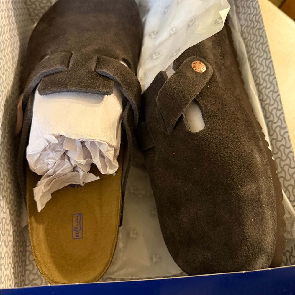 Birkenstock Boston Brown (Mocha) Suede Loafers